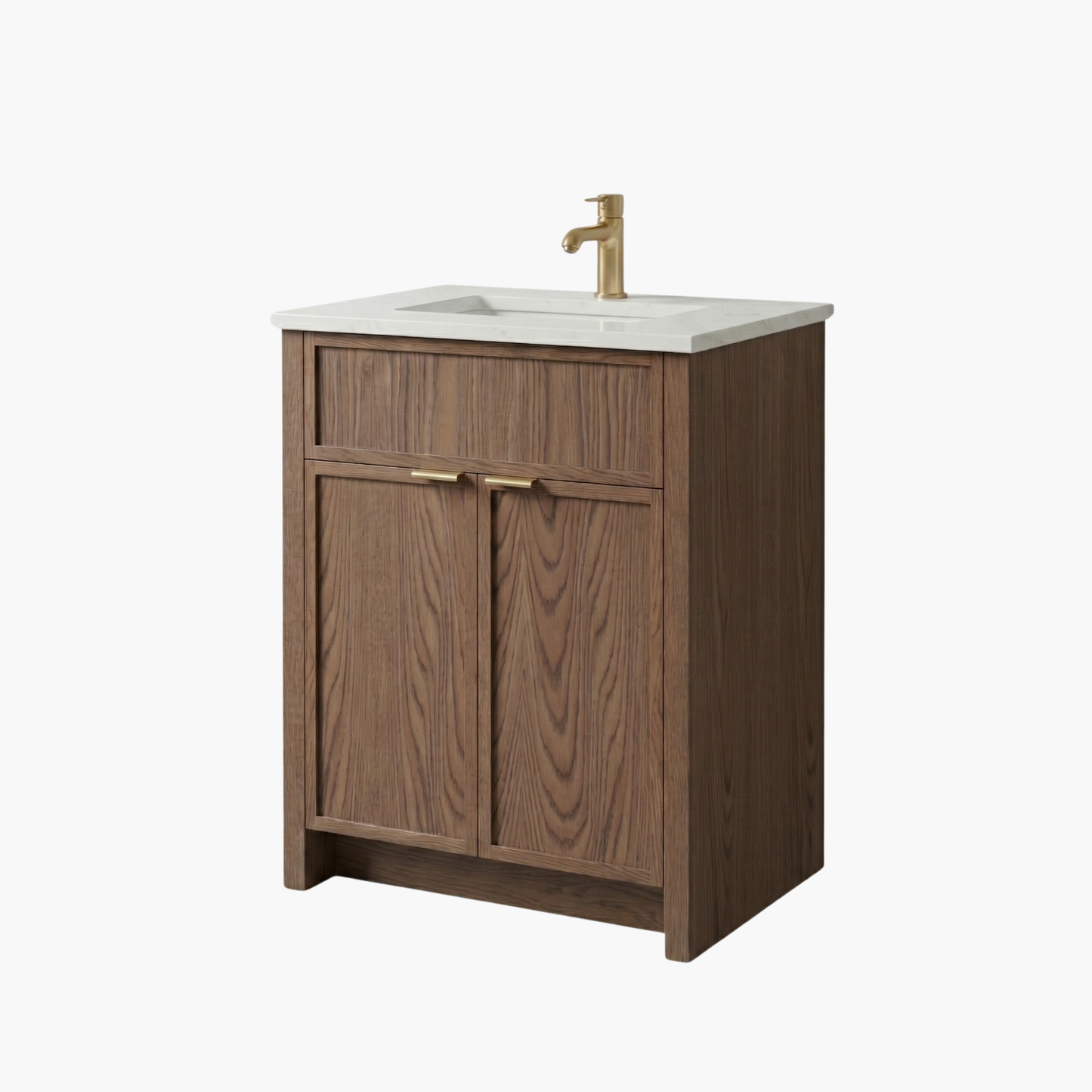 The Rosseau 30" White Oak Wood Bathroom Vanity