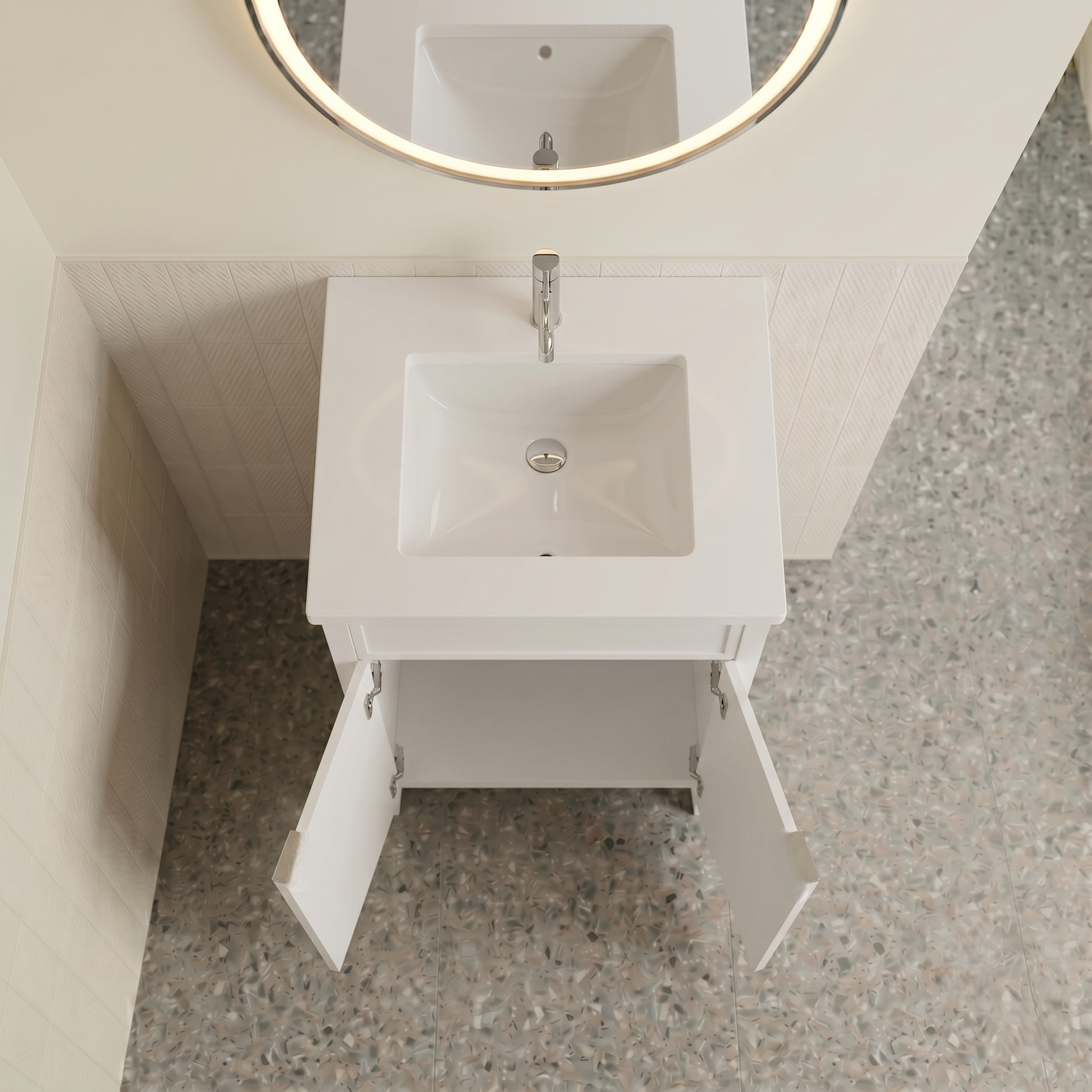 Joseph in White Collection with Silver Hardware
