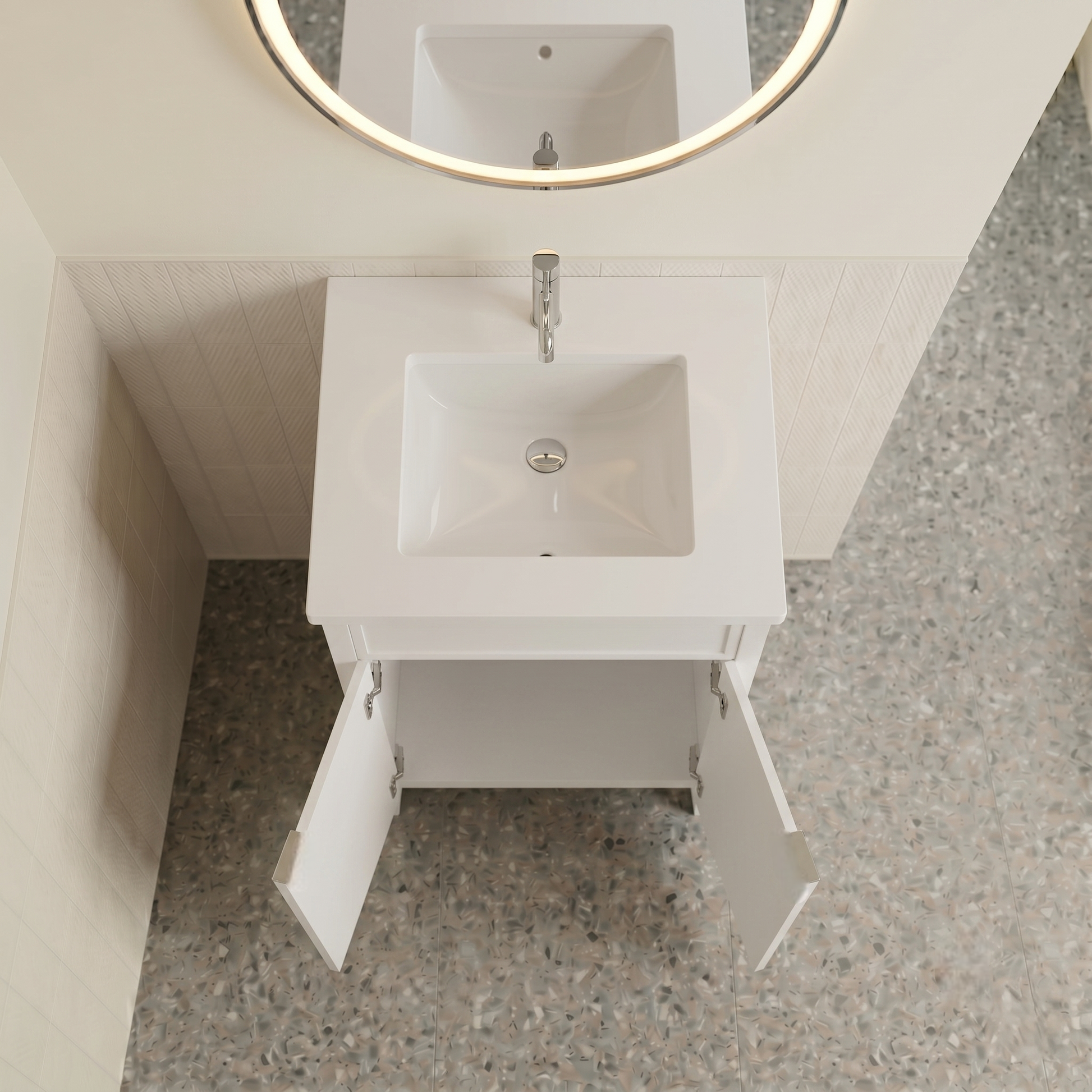 Joseph in White Collection with Silver Hardware