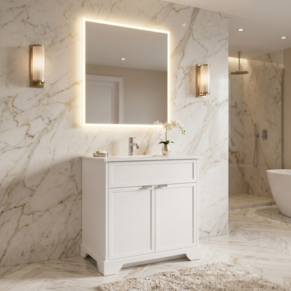 Joseph in White Collection with Silver Hardware
