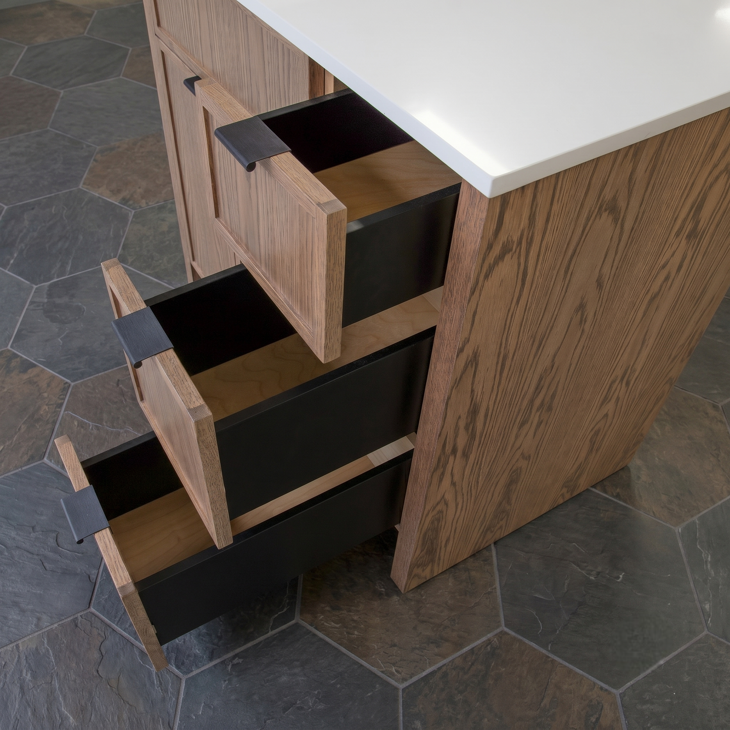 The Rosseau 36" White Oak Wood Bathroom Vanity