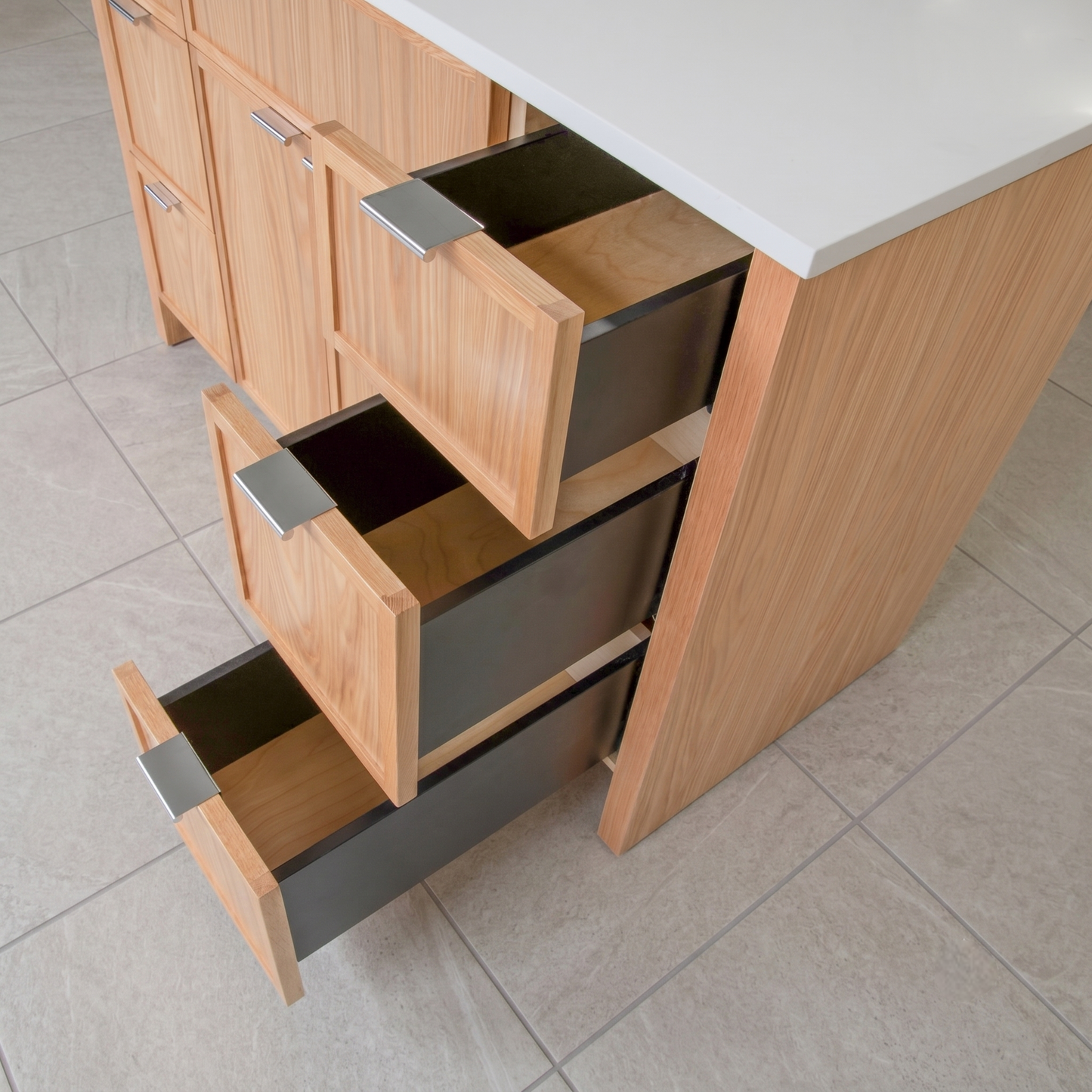 The Rosseau 48" White Oak Wood Bathroom Vanity