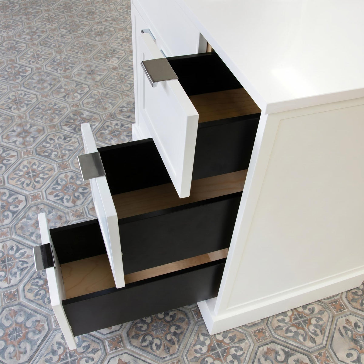 Joseph in White Collection with Silver Hardware