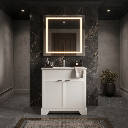Joseph in White Collection with Silver Hardware