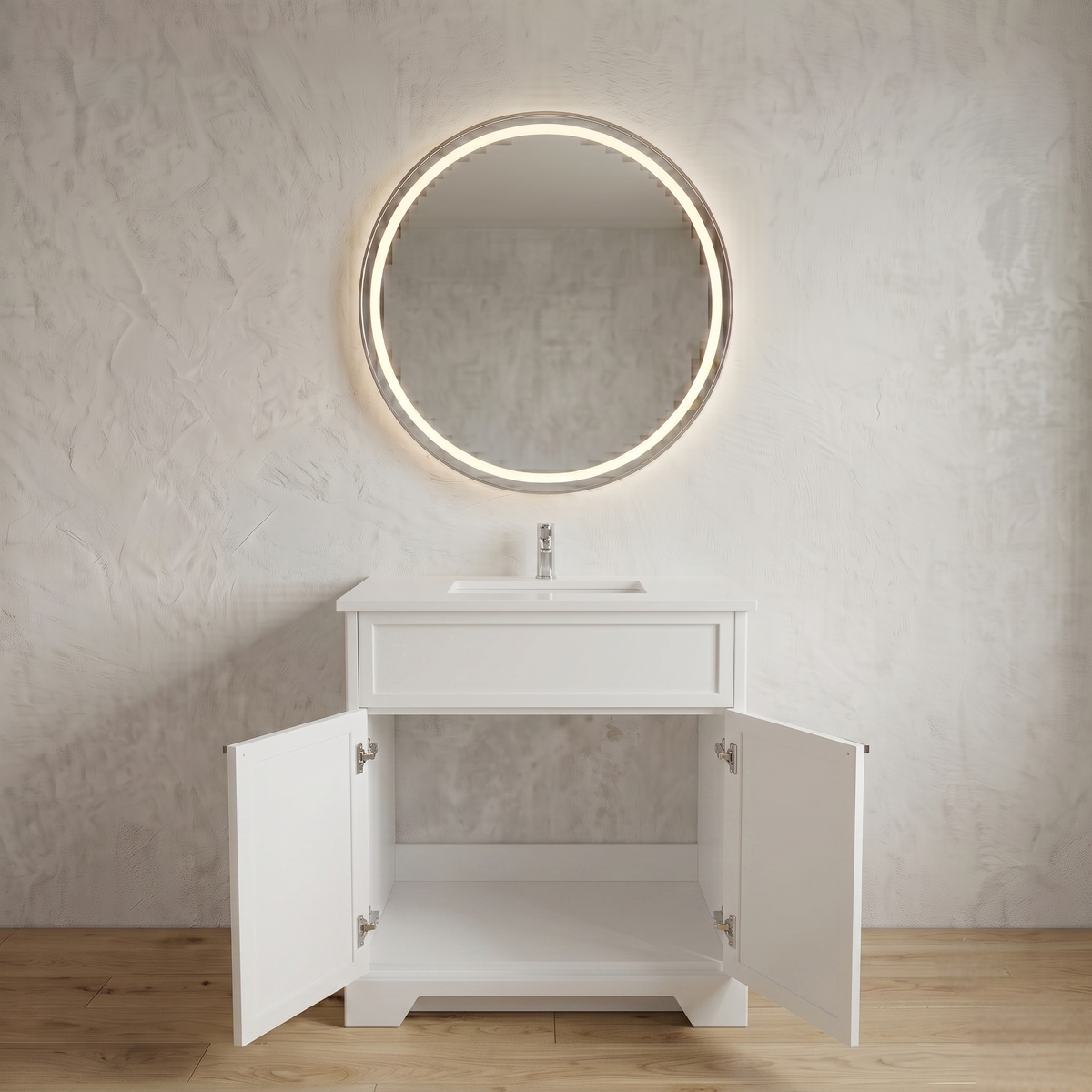 Joseph in White Collection with Silver Hardware