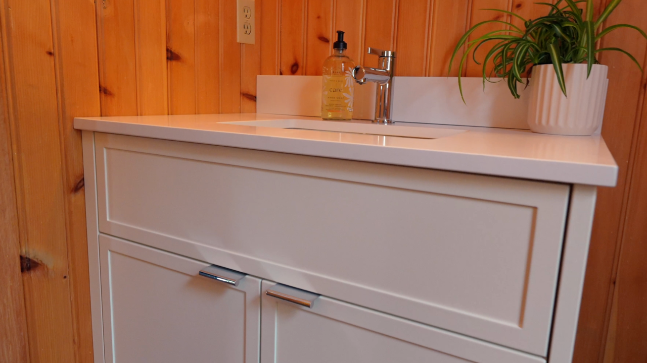 Load video: A little about MCL Vanities, delivery, removal, install, connecting plumbing and reinstall doors.  Enjoy new vanity!