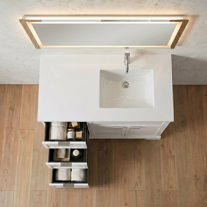 Joseph in White Collection with Silver Hardware